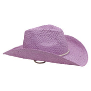 No. 206 Paper Straw Cowboy Hat with Braided Cord Band
