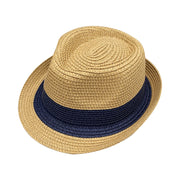 No. 381 Two-Tone Paper Braid Fedora Hat