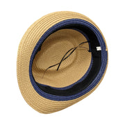 No. 381 Two-Tone Paper Braid Fedora Hat