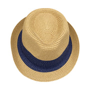 No. 381 Two-Tone Paper Braid Fedora Hat