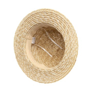 No. 462 Wheat Straw Braid Boater Hat with Ribbon Band