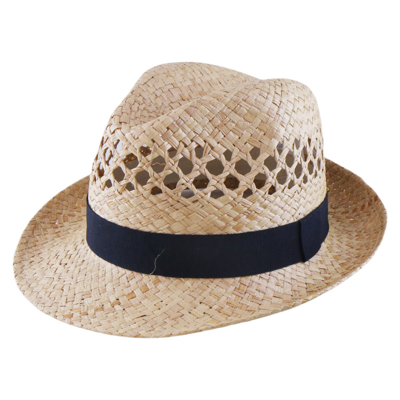 Korean Style Natural Raffia Straw Hat Handwoven Sun Hat Summer Beach Vacation UV Protection Wide Brim Wholesale