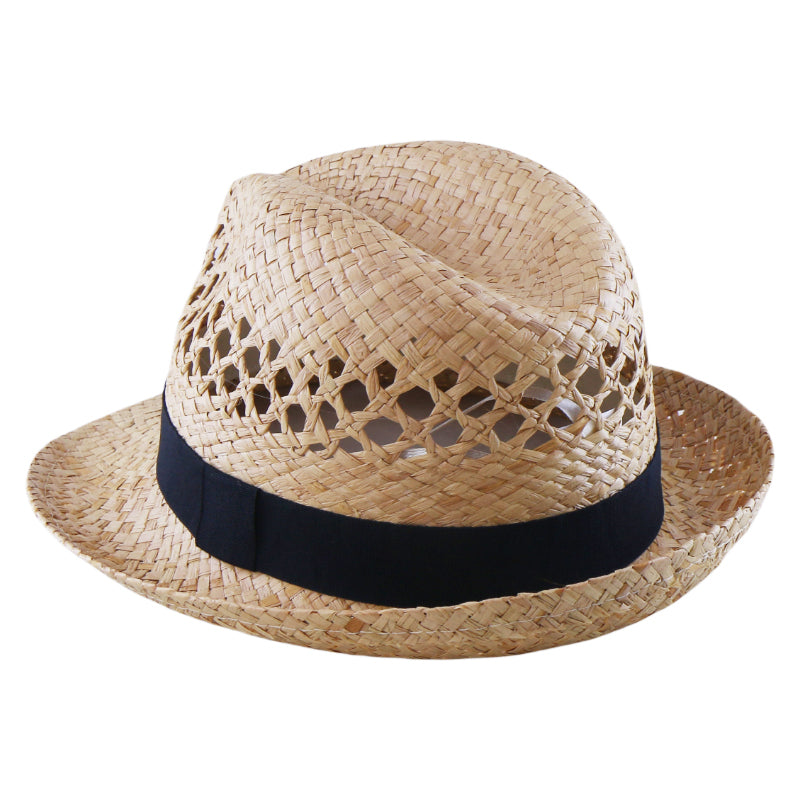 Korean Style Natural Raffia Straw Hat Handwoven Sun Hat Summer Beach Vacation UV Protection Wide Brim Wholesale