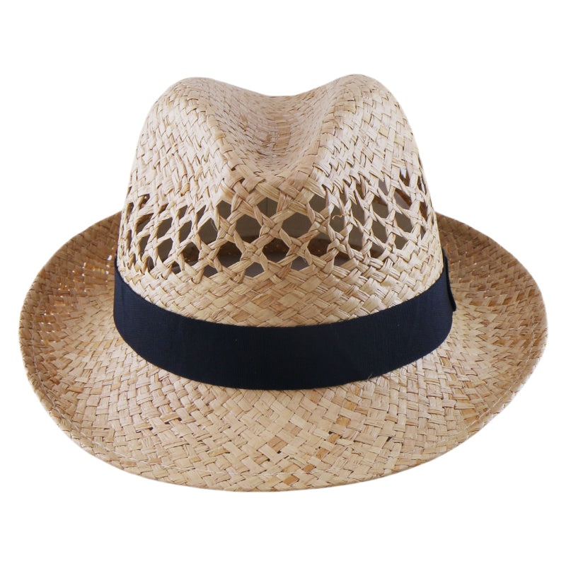 Korean Style Natural Raffia Straw Hat Handwoven Sun Hat Summer Beach Vacation UV Protection Wide Brim Wholesale
