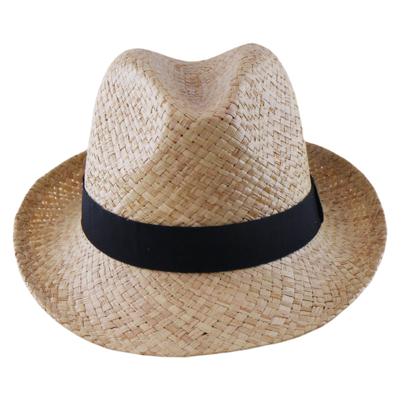 Korean Style Natural Raffia Straw Hat Handwoven Sun Hat Summer Beach Vacation UV Protection Wide Brim Wholesale