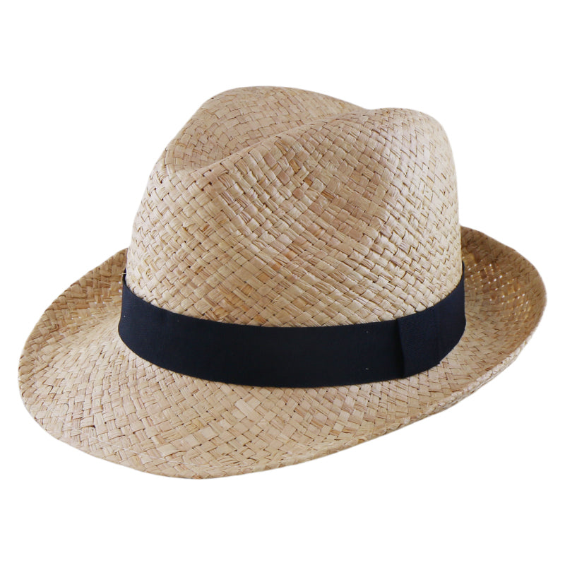 Korean Style Natural Raffia Straw Hat Handwoven Sun Hat Summer Beach Vacation UV Protection Wide Brim Wholesale