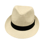 No. 545 Woven Paper Fedora Hat with Grosgrain Band