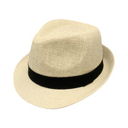 No. 545 Woven Paper Fedora Hat with Grosgrain Band