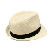 No. 545 Woven Paper Fedora Hat with Grosgrain Band