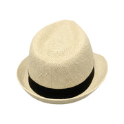 No. 545 Woven Paper Fedora Hat with Grosgrain Band