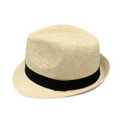 No. 545 Woven Paper Fedora Hat with Grosgrain Band