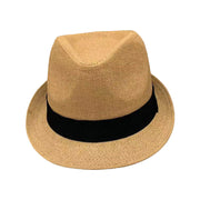 No. 545 Woven Paper Fedora Hat with Grosgrain Band