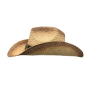No. 570 Distressed Raffia Straw Cowboy Hat with Concho Band