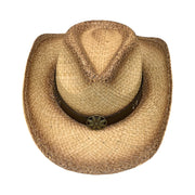 No. 570 Distressed Raffia Straw Cowboy Hat with Concho Band
