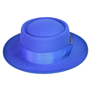 No. 578 Polyester Gambler Hat with Grosgrain Bow and Feather