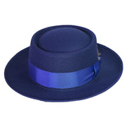 No. 578 Polyester Gambler Hat with Grosgrain Bow and Feather