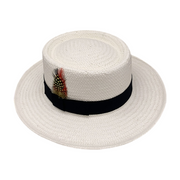 No. 587 Paper Straw Gambler Hat with Grosgrain Band