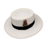 No. 587 Paper Straw Gambler Hat with Grosgrain Band