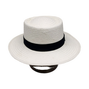 No. 587 Paper Straw Gambler Hat with Grosgrain Band