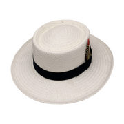 No. 587 Paper Straw Gambler Hat with Grosgrain Band