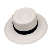 No. 587 Paper Straw Gambler Hat with Grosgrain Band