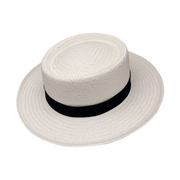 No. 587 Paper Straw Gambler Hat with Grosgrain Band