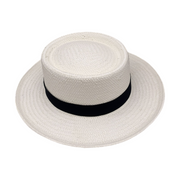 No. 587 Paper Straw Gambler Hat with Grosgrain Band