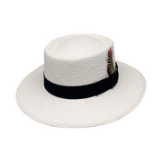 No. 587 Paper Straw Gambler Hat with Grosgrain Band