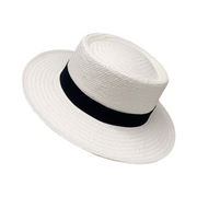 No. 587 Paper Straw Gambler Hat with Grosgrain Band