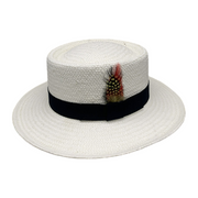 No. 587 Paper Straw Gambler Hat with Grosgrain Band