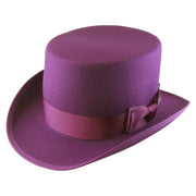 No. 608 Polyester Felt Top Hat with Grosgrain Ribbon Band
