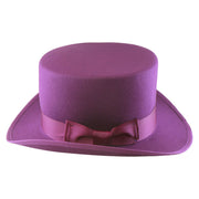 No. 608 Polyester Felt Top Hat with Grosgrain Ribbon Band