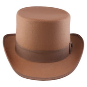 No. 608 Polyester Felt Top Hat with Grosgrain Ribbon Band