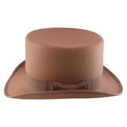 No. 608 Polyester Felt Top Hat with Grosgrain Ribbon Band