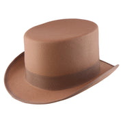 No. 608 Polyester Felt Top Hat with Grosgrain Ribbon Band