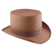No. 608 Polyester Felt Top Hat with Grosgrain Ribbon Band