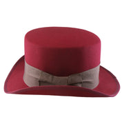 No. 608 Polyester Felt Top Hat with Grosgrain Ribbon Band