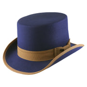 No. 608 Polyester Felt Top Hat with Grosgrain Ribbon Band