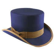 No. 608 Polyester Felt Top Hat with Grosgrain Ribbon Band