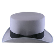 No. 608 Polyester Felt Top Hat with Grosgrain Ribbon Band