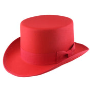 No. 608 Polyester Felt Top Hat with Grosgrain Ribbon Band