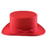 No. 608 Polyester Felt Top Hat with Grosgrain Ribbon Band