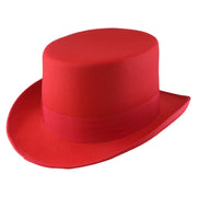 No. 608 Polyester Felt Top Hat with Grosgrain Ribbon Band