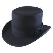 No. 608 Polyester Felt Top Hat with Grosgrain Ribbon Band