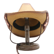 No. 640 Paper Straw Cowgirl Hat with Floral Concho Band