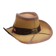 No. 640 Paper Straw Cowgirl Hat with Floral Concho Band