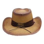 No. 640 Paper Straw Cowgirl Hat with Floral Concho Band