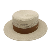 No. 643 Paper Braid Wide Brim Boater Hat