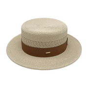 No. 643 Paper Braid Wide Brim Boater Hat