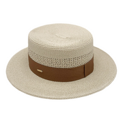 No. 643 Paper Braid Wide Brim Boater Hat